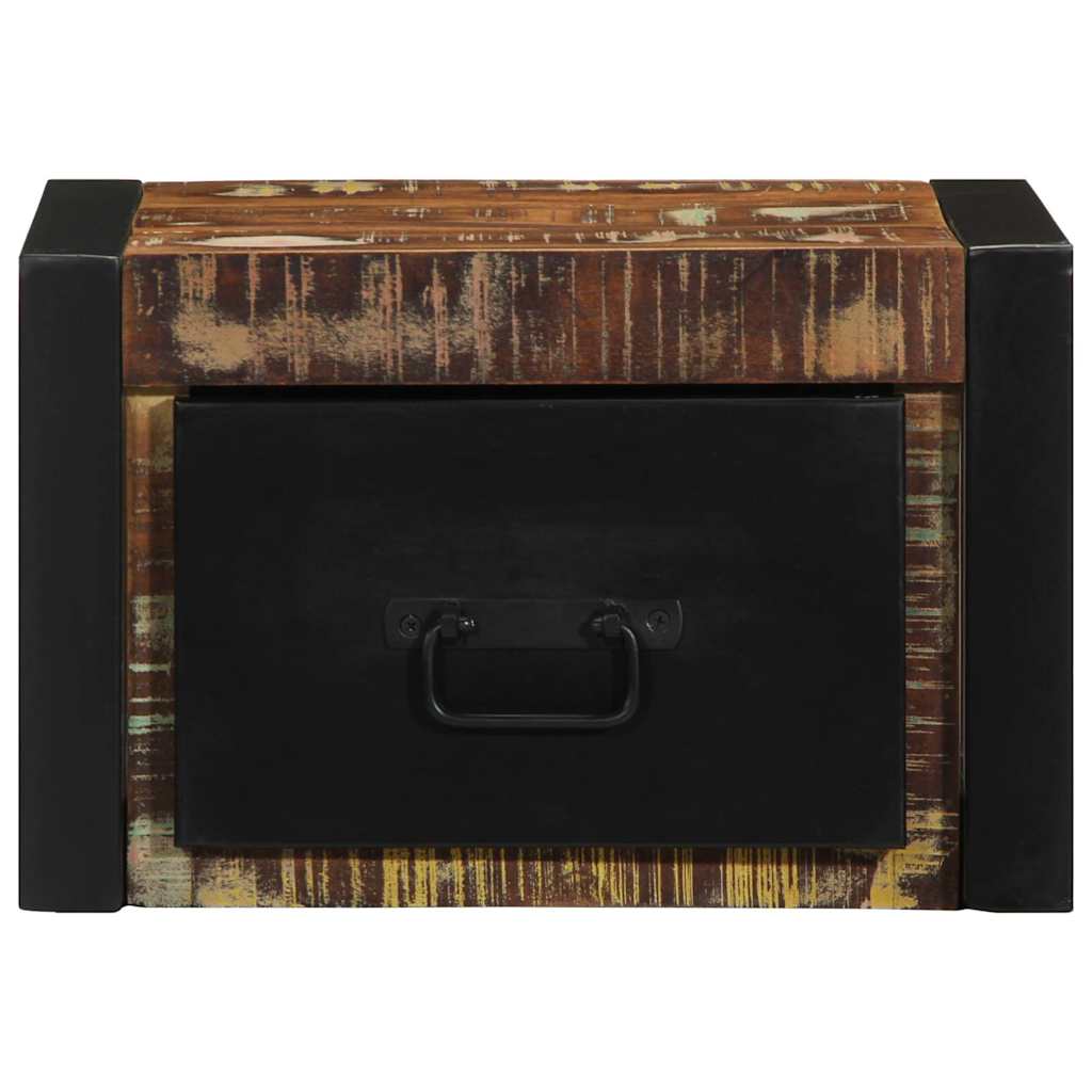 Nightstand Multicolored 40 x 35 x 25 cm Solid Reclaimed Wood