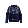 Autumn/Winter Unisex Pure Wool Fair Isle Knit Sweater Pullover for Children