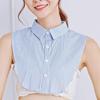 New Detachable Fake Collar Blue Stripes False Collar Lapel Half Shirt Women Girls