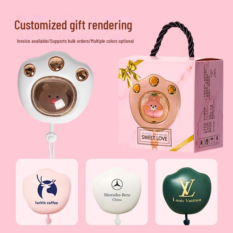 Rechargeable Cat Paw Magnetic Hand Warmer - Portable Electric Heater, Ideal for On-the-Go, Gift Boxed.