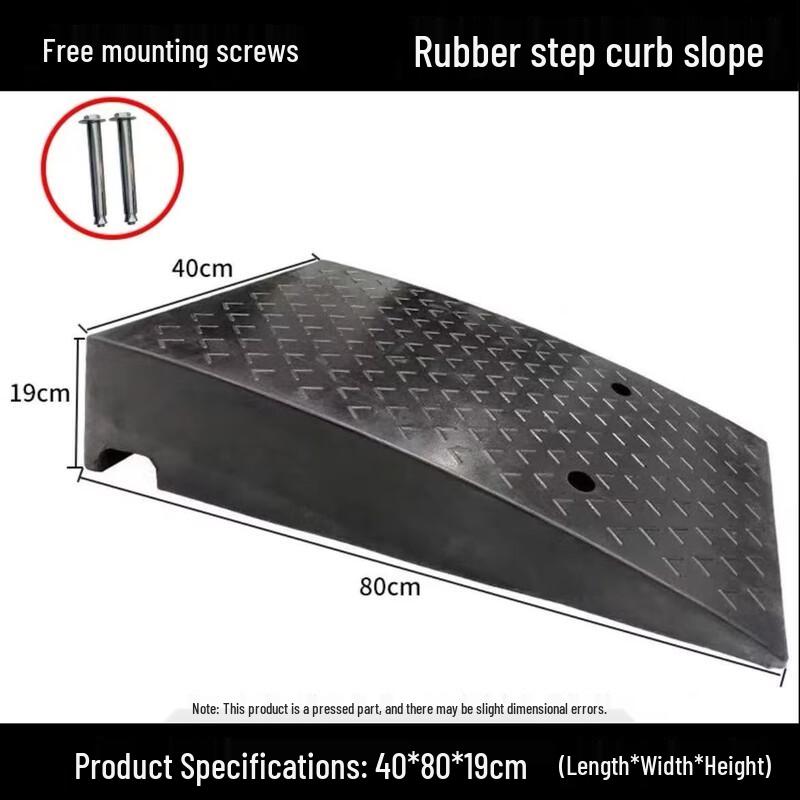 DAXTE Heavy-Duty Rubber Curb Ramp