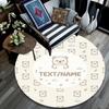Custom Name,Kawaii Animal Pattern Art pattern round rug,Carpet Rug for Living Room Bedroom Playroom ,Non-slip Floor Mat,Holiday Gifts and Birthday Gif