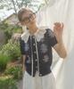 Vitalsign Daisy Short Sleeve Knit Cardigan (Navy)