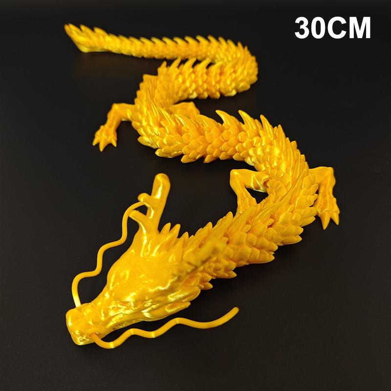 30CM 3D Printed Gem Dragon Crystal Toy Rotatable Articulated Dragon Gift For Kids With ADHD Perfect For Birthdays Gift