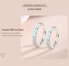 Korean Style Sterling Silver 999 Luminous Heartbeat Kitten Couple Rings