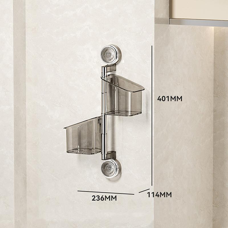 Suction Cup Rotating Organiser Kitchen Wall Mounted Onion Ginger Garlic Storage Box Bathroom No Punching Hanging Basket