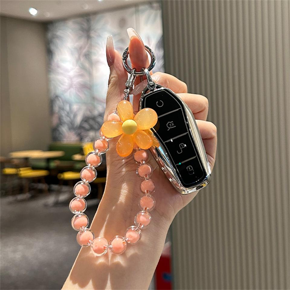 Tpu Car Key Case Remote Cover Shell Holder Female Chain For Byd New Atto 3 Qin Song Plus Dmi Han Tang Dolphin Seal U Sealion 07