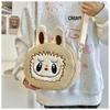 2025 New Popular Bubble Mart Oblique Span Bag Large Capacity Soft Touch Short Plush Children Shoulder Bags Ugly Cute Cartoon Kid Storage Crossbody Bag