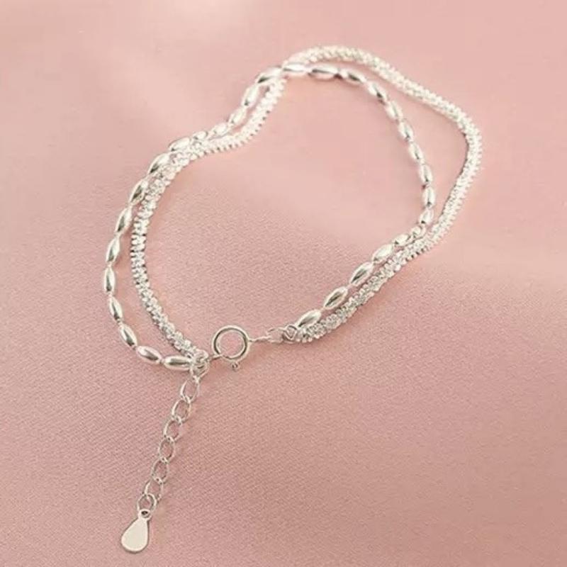 Double Layered Starry Sky Bracelet Ins Niche Design, Light Luxury and Exquisite Rice Grain Bracelet for Gifting To Girlfriends
