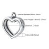 10pcs Heart Glass Living Memory Locket Magnetic Floating Charms Locket Medallion Necklace Pendant For DIY Women Jewelry Making