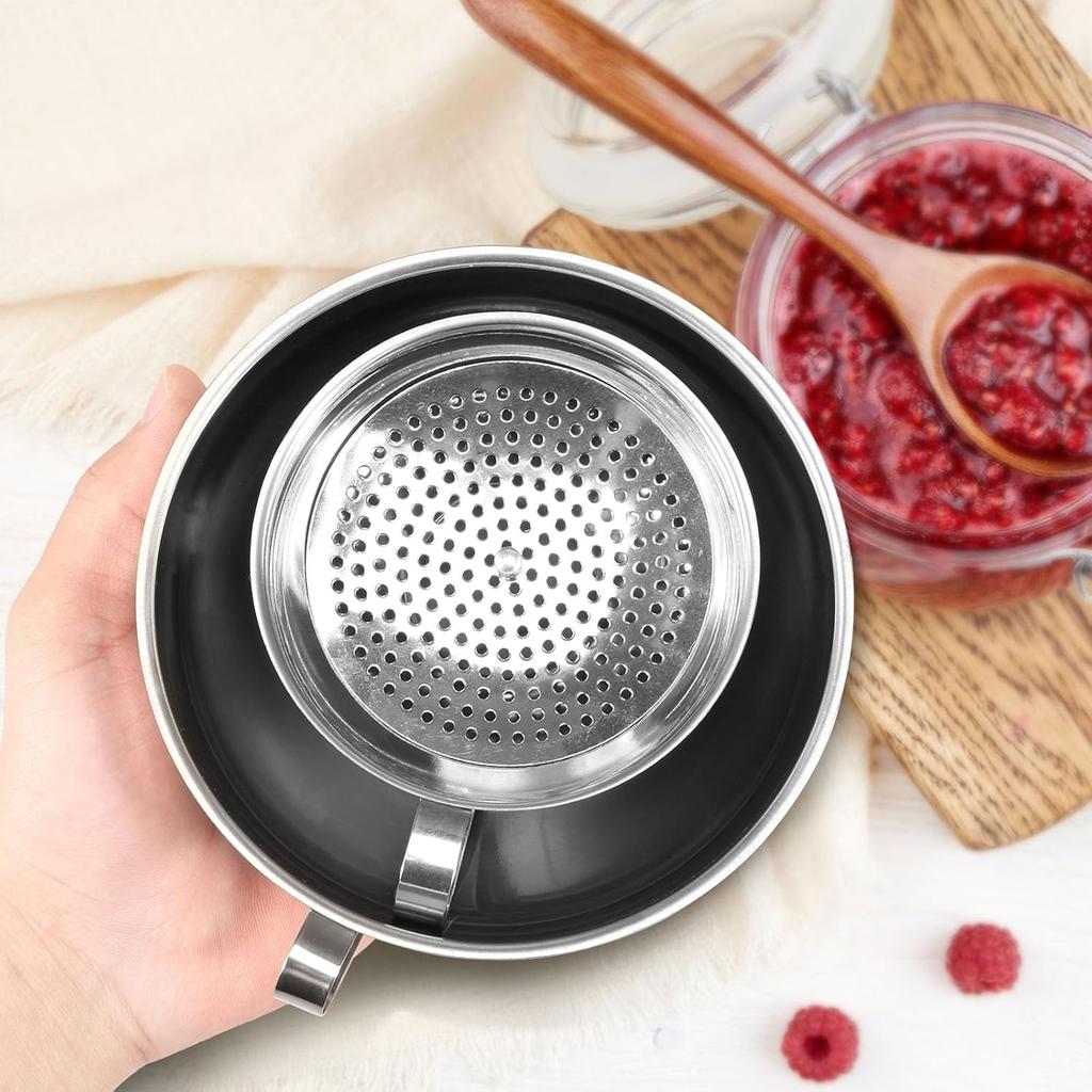 Canning Funnel with Strainer for Wide and Regular Mason Jars - Wide-Mouth Funnels for Kitchen Use - Canning Supplies Kit - Stainless Steel - 3 Pack