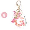 Resin Letter Keychain Butterfly Tassel Ornament Pendant