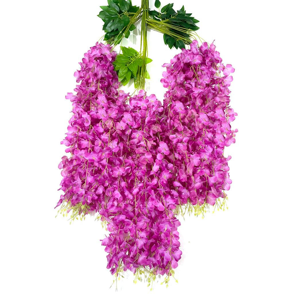 Simulation Wisteria Flower, Wedding Arch Decoration Promenade Simulation Bean Flower Branch Bean Flower Hanging, Vine Plant Fake Flower