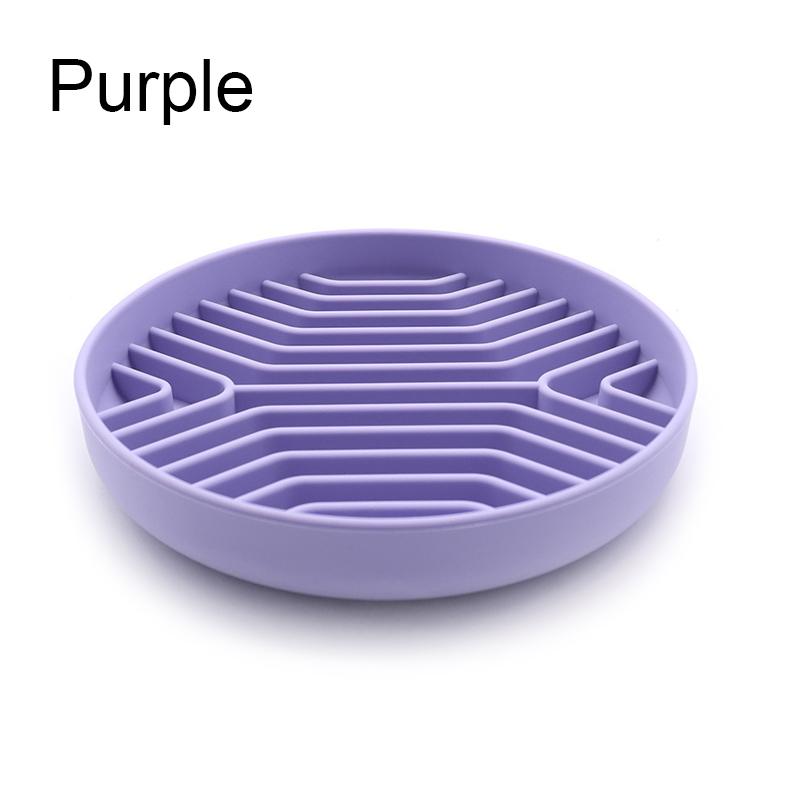 

Pet Placemat Cat Slow Feeding Mat Dog Lick Mats Silicone Pet Eating Slowly Food Bowl Puppy Bath Distracted Licking Plate Cutlery фіолетовий