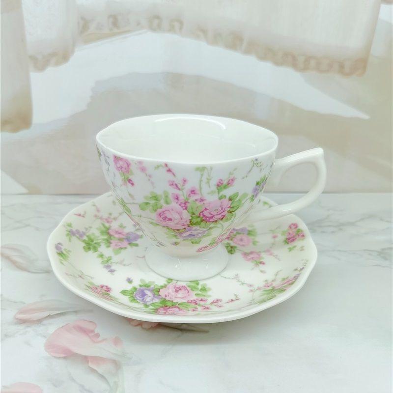 British foreign trade export ceramic coffee  household breakfast afternoon tea set flower tea  good-looking cup set
