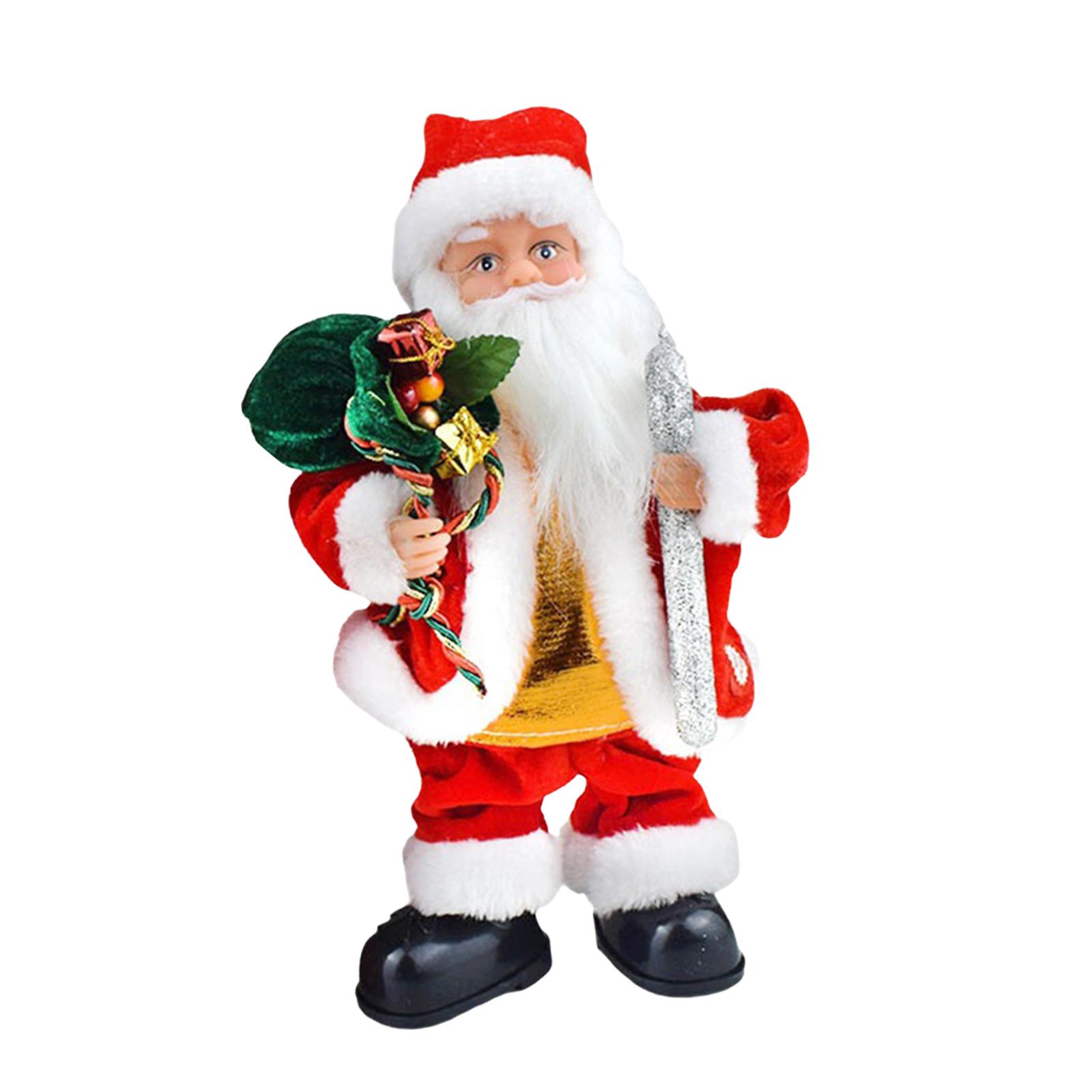 Electric Santa Claus Toy Christmas Santa Ornament, Funny, Boys Girls Creative with Musical Christmas Decor for Holiday Party