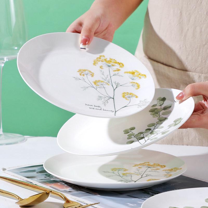 Nordic Style Set of 4 Creative Cartoon Ceramic Dinner Plates