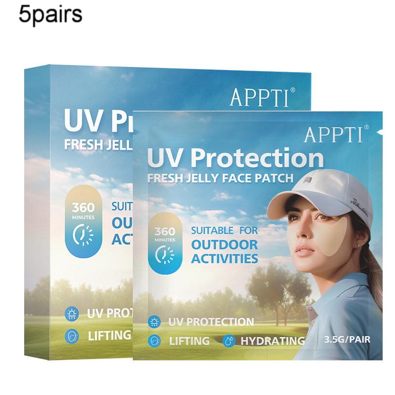 

1/5 Pairs Sunscreen Face Patches Golf Sunscreen Anti-Sweat Moisturizing Sun Protection Stickers For Summer Outdoor Activities