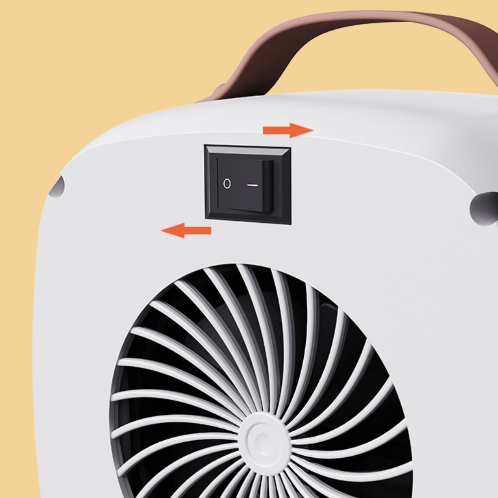 Low Noise Desktop Warm Air Heater Square Warmer Fan Portable Warm Air Heater  Winter