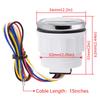 4-20mA 52mm Fuel Level Gauge with Alarm Flashing Current Signal Oil Tank Meter Indicator Waterproof Red LED for Car Boat Custom