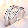 Kang Ou Adjustable Open Couple Rings: Simple, Stylish Heartbeat Design for Long-Distance Relationships - Perfect Valentine's Gift