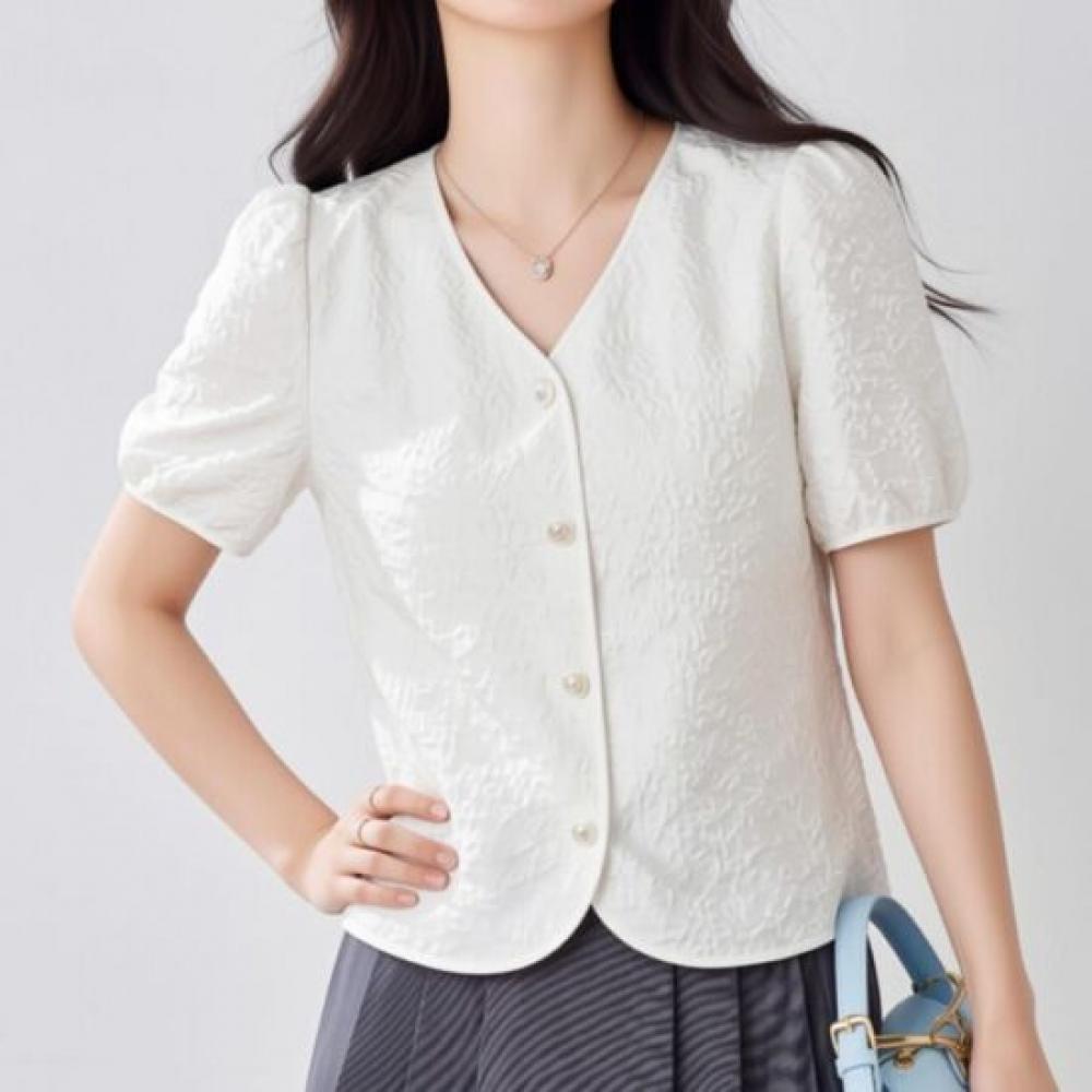 NaVaVa Women Elegant V Neck Short sleeVe Blouse Nb3187