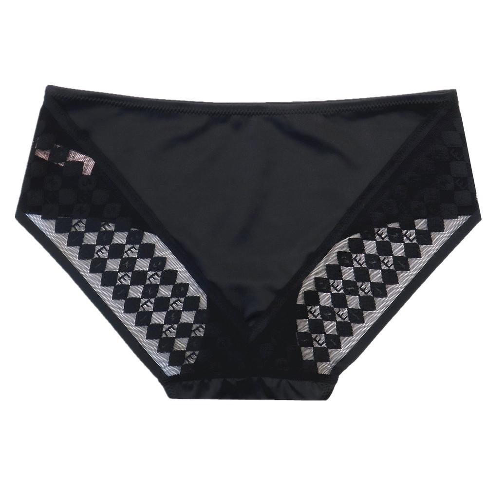 Women's Anti Bacterial Silky Lace Sexy Mid Waist Hip Lift Comfortable Briefs