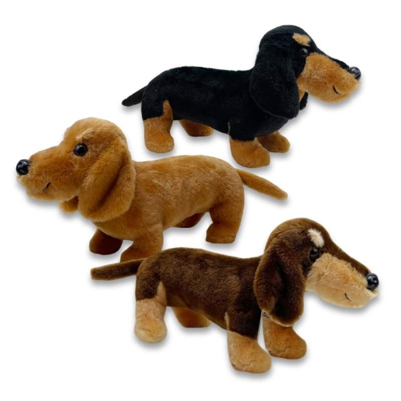 Cute And Cuddly Shorthair Dachshund Plush Toy Available In 3 Colors!" Characters)