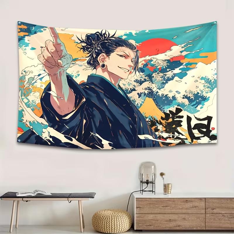 1 piece Geto Suguru Ukiyoe Smirk Suitable for interior home wall background decoration garages outdoor advertising