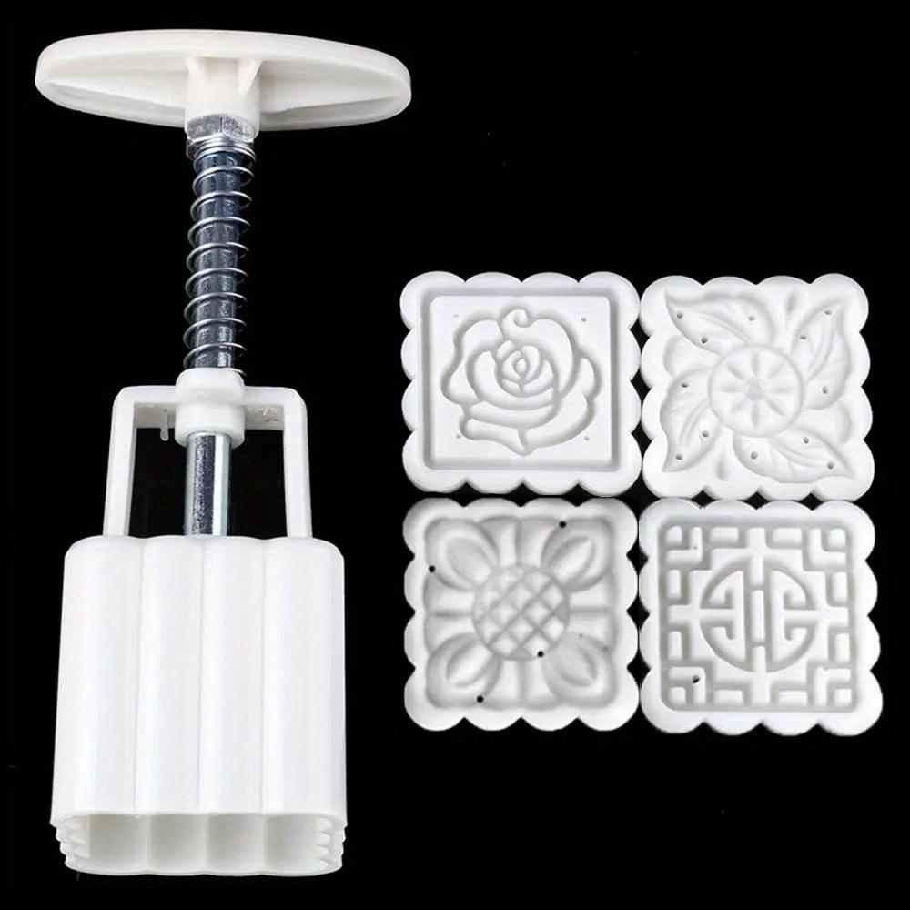 Kitchen Creativity Accessories 50g Stamps Square Flower Moon Cake Mold Mould Pastry Moon Cake Hand Tool Cake Decorating Tool
