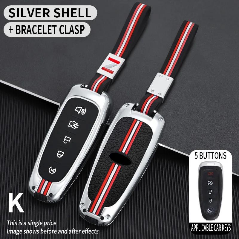 Styling Mouldings Zinc Alloy Car Remote Control Key Case Cover Shell Fob Holder For Ford Focus Edge Explorer Expedition C-Max Es