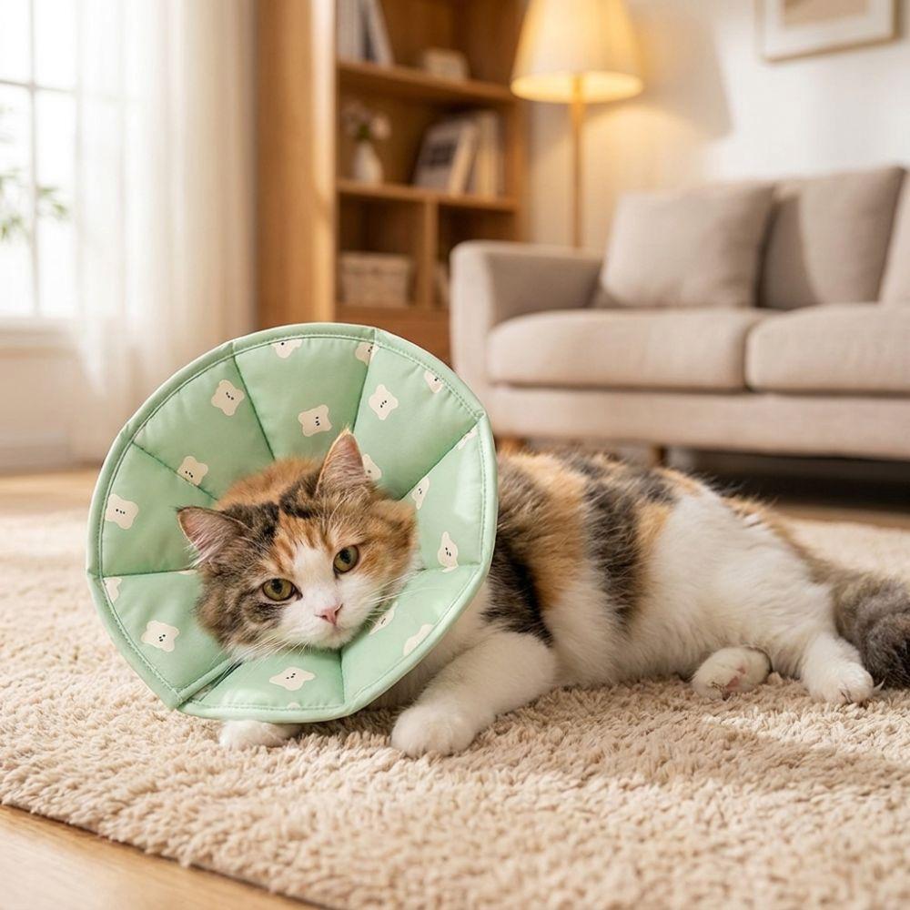 Breathable Pet Recovery Cone Adjustable Anti Licking Cat Collar Cat Recovery Collar Cat Dog