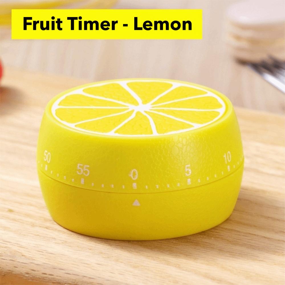 Fruit Shaped Mechanical Timer Mechanical Countdown Electronic Alarm Cooking Timer Manual Operation Magnetic Design лимон