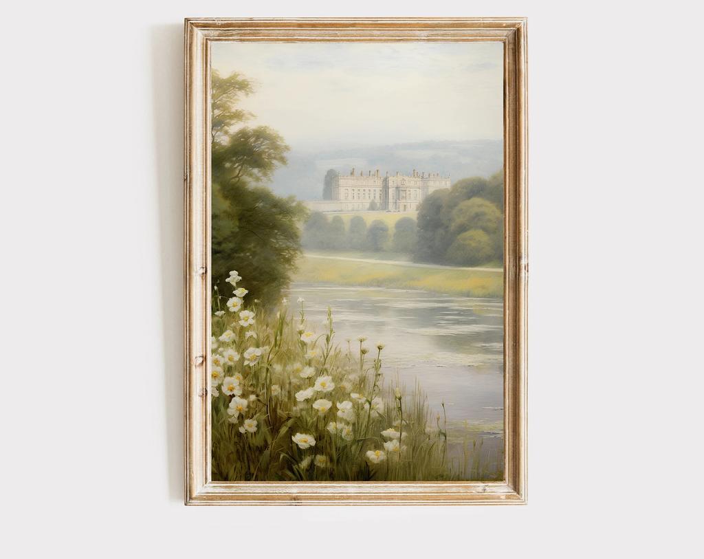Pride and Prejudice Wall Art Print Canvas Oil Painting Elizabeth Bennet and Mr Darcy Cottagecore Posters Home Decor