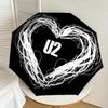 1pc U2, Music Band Logo Automatic Folding Umbrella] Durable Iron Frame & Rod, Portable Folding, Makes a Great Holiday Gift yy251016290