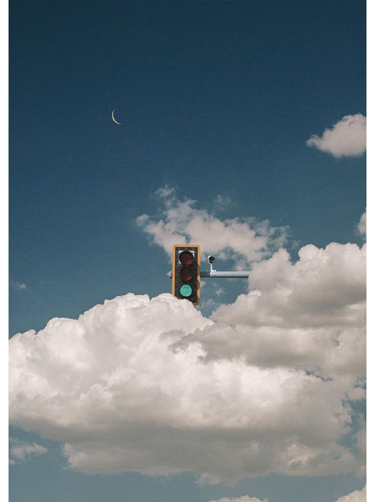 

Винтажные плакаты с изображением будущего, небо и облака, холст, картина, забавная настенная художественная картина для современной гостиной, украшение для дома 50x70cm No Frame