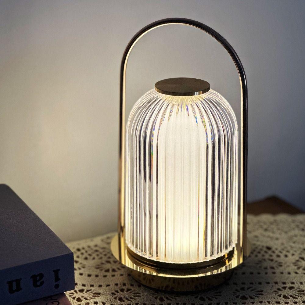Dimmable Crystal Desk Lamp Nordic Portable Night Light Minimalist Metal Table Lamp  Bedroom