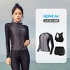 Unisex UV Protection Rash Guard Set Long Sleeve Top Pants Snorkeling Surfing Diving Swimming