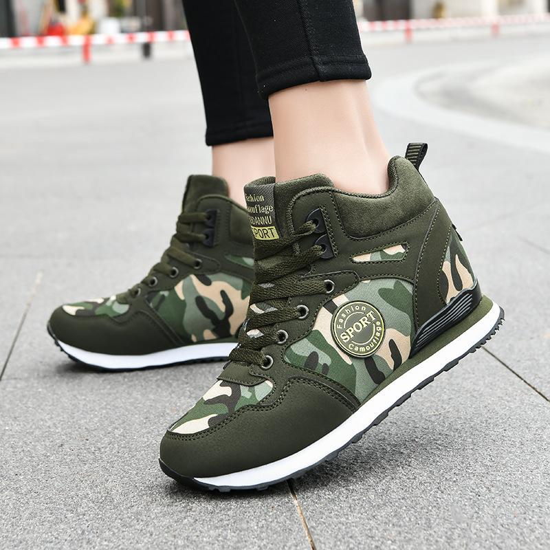 Large Size Running Sneakers Fashion Trend Student Casual Shoes Outdoor Canvas Camouflage Training