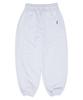 PAPERBOY Balloon Wide Curve Jogger Pants - White Melange
