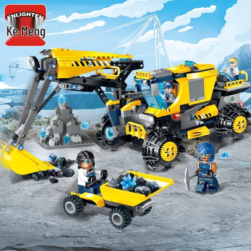 Educational Excavator Engineering Model Building Blocks for Kids