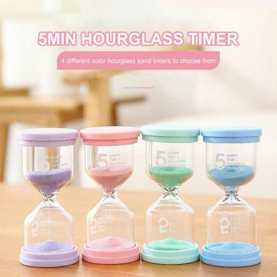 Mini Clessidra Doccia Portatile Timer per Lavarsi i Denti Timer da 5 Minuti Clessidra con Ventosa Giochi di Cucina