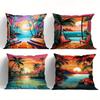 Cyberpunk sunset decorative pillowcase, pillowcase ultra-soft polyester material living room sofa back car pillowcase decoration
