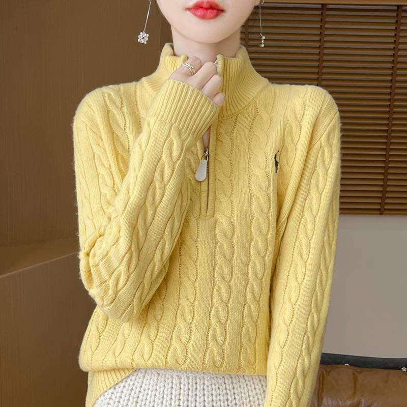 

Женский кашемировый свитер Qinghe кашемир 30% кашемир 70% шерсть осенне-зимний пуловер теплый и модный L жёлтый