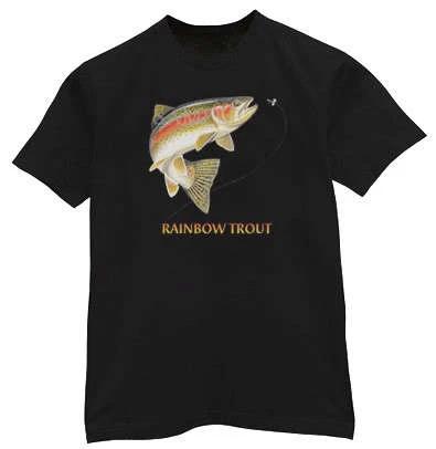 Rainbow trout Fish lure Fly Fishing shirt T-shirt XXXXL