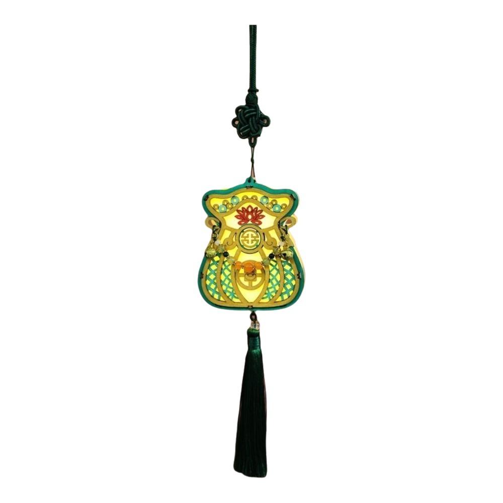 Wooden DIY Craft Material Kit Glowing Hanging Lantern DIY Material Bag Handheld Lantern Kids Style E