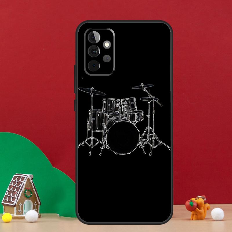 Musical Instrument Drum Case For Samsung Galaxy A36 A56 A06 A13 A53 A32 A12 A22 A52 A35 A17 A16 A55 A15 A54 A34 A14