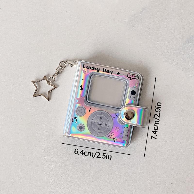 Kpop Photocard Holder Idol Card Collect Book 2inch Mini Photo Albums Ins Photocard Keychain for Bags