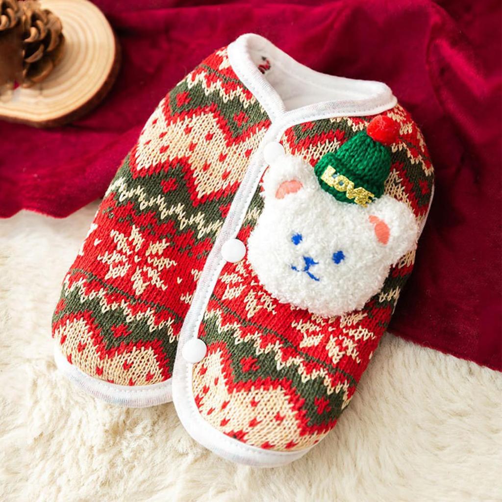 MEIAOJIA Cat Clothes Christmas Cat Clothes Bear Dog Small Dog Sweater Coat Vest Cute Warm Soft Fleece Winter Clothes Winter Wear XL