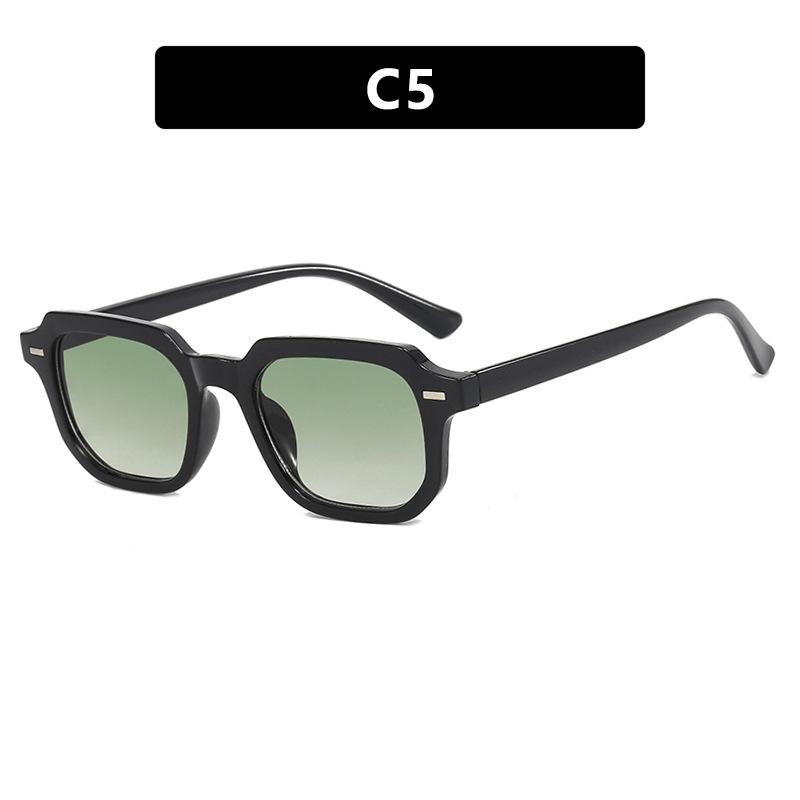 Vintage Square Sunglasses Woman Fashion Retro Sun Glasses Female Blue Mirror Eyewear Brand Designer Gradient